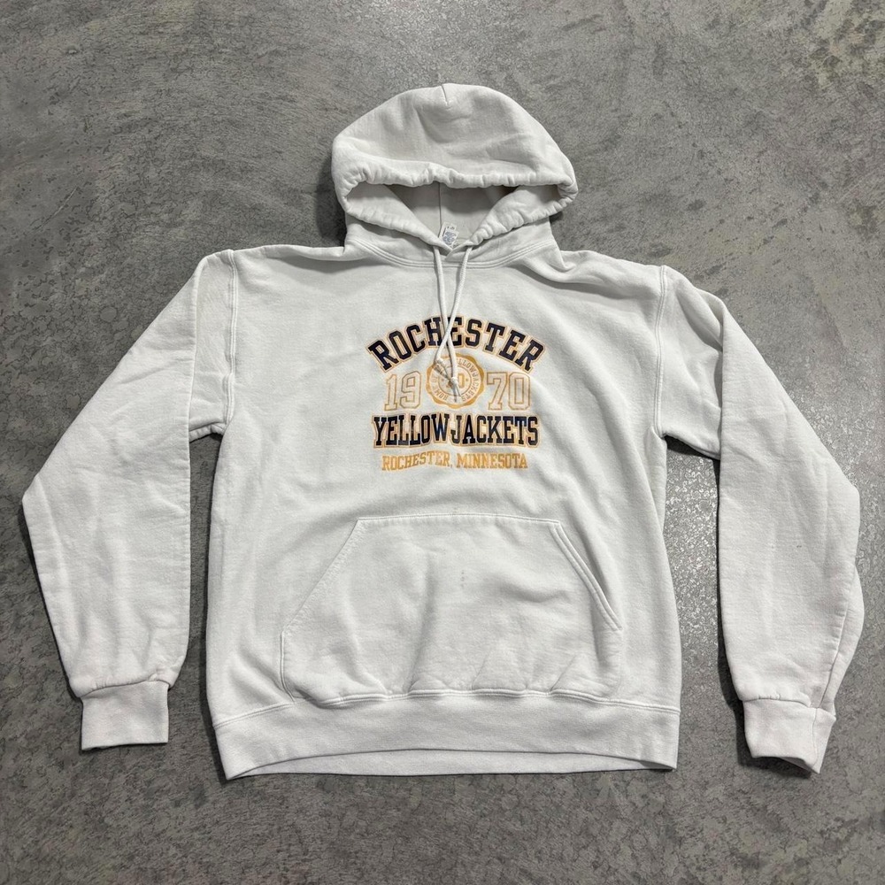 RCTC Collegiate White Sweatshirt Size Medium Jerzees Vintage College